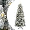 vidaXL Artificial Christmas Tree with 300 LEDs with Stand White 210 cm
