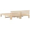 vidaXL Bed Frame with Headboard Natural 180 x 200 cm Solid Pine Wood