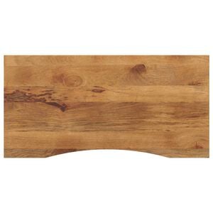 vidaXL Desk Top with Curve 140x60x2,5 cm Solid Wood Rough Mango
