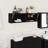 vidaXL Bathroom Wall Cabinet Black 100x25x30 cm Engineered Wood