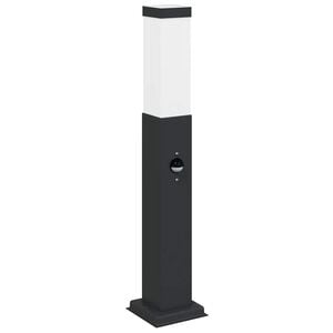 vidaXL Bollard Light with Sensor 50 cm Black IP44
