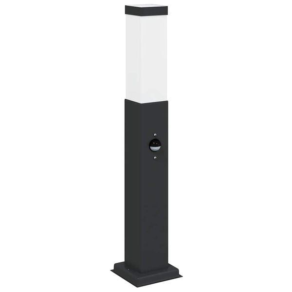 vidaXL Bollard Light with Sensor 50 cm Black IP44
