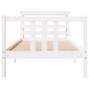 vidaXL Bed Frame with Headboard without Mattress White 90x200 cm