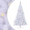 vidaXL Artificial Christmas Tree White 240 cm PVC and Steel