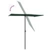 vidaXL Garden Parasol with Aluminium Pole 180x110 cm Green
