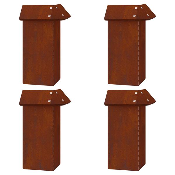 vidaXL Snail Fences 20 pcs Rusty Weathering Steel