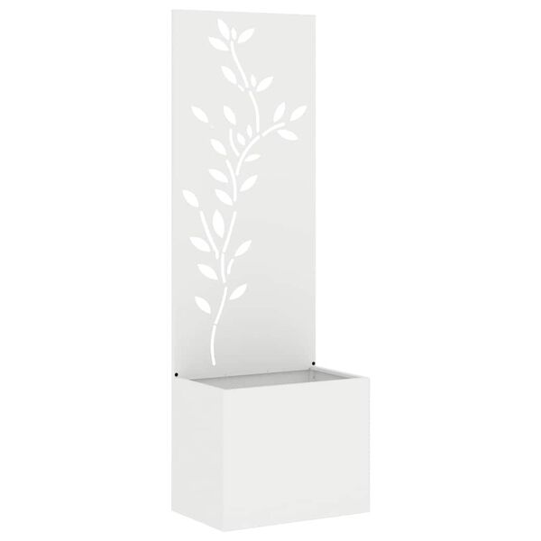 vidaXL Garden Privacy Screen White 50 x 140 cm Cold-rolled steel