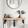 vidaXL Basin Shelf Wall Mounted Steel and Solid Wood Acacia