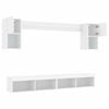 vidaXL 6 Piece TV Wall Units with LED White Engineered Wood