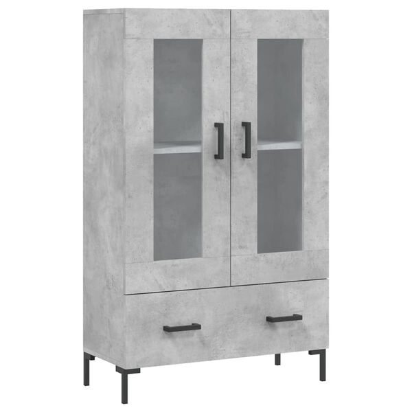 vidaXL Highboard Concrete Grey 69.5x31x115 cm Engineered Wood