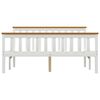 vidaXL Bed Frame without Mattress White Solid Pine Wood 140x200 cm