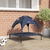 vidaXL Dog Bed Folding Manual Navy Blue 71 x 64 x 71 cm Steel