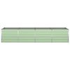 vidaXL Planter Pastel Green 385 x 100 x 75 cm Galvanised Steel