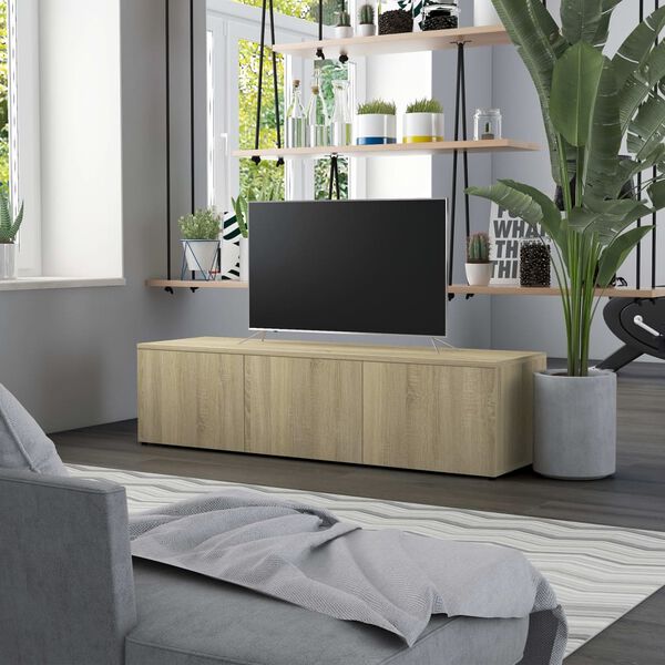 vidaXL TV Cabinet Sonoma Oak 120x34x30 cm Engineered Wood