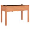 vidaXL Wheeled Planter with Liner Brown 118x59x80 cm Solid Wood Fir