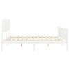 vidaXL Bed Frame without Mattress White 200x200 cm Solid Wood Pine