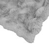 vidaXL Faux Rabbit Fur Blanket Grey 220 x 240 cm Polyester