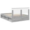 vidaXL Bed Frame Grey Sonoma 140 x 190 cm Engineered wood
