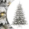 vidaXL Artificial Hinged Christmas Tree White 210 cm PE and PVC