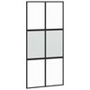 vidaXL Sliding Door with Hardware Set Black 102.5x205 cm Tempered Glass