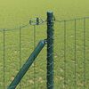 vidaXL Fence with Posts Green 1.2 x 25 m Steel