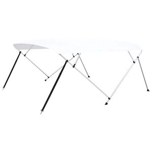 vidaXL 4 Bow Bimini Top White 243x(230-244)x137 cm