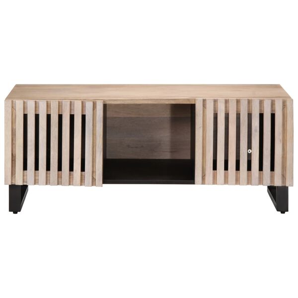 vidaXL Coffee Table White 100x55x40 cm Solid Wood Mango