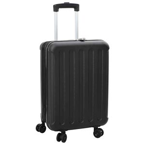 vidaXL Suitcase Folding with Lock Black 43 x 27 x 66 cm ABS Plastic