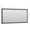 vidaXL Bathroom Mirror Grey 80x1.5x37 cm Engineered Wood
