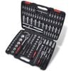 193 pcs 1/4" & 3/8" & 1/2" Drive Socket Bit Set with Ratchet Tool Set