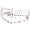vidaXL Bed Frame without Mattress Solid Wood 120x200 cm (810077+814084)