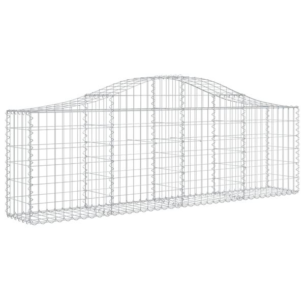 vidaXL Arched Gabion Baskets 10 pcs 200x30x60/80 cm Galvanised Iron