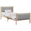 vidaXL Bed Frame with Headboard Light Grey 90 x 190 cm Fabric