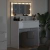 vidaXL Bedroom Dressing Tables High Gloss White 80 x 39.6 x 135 cm
