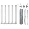 vidaXL Hexagonal Fence with Concrete Base 25 x 0.4 m Galvanised Steel
