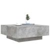 vidaXL Coffee Table with LED Lights Concrete Grey 80x80x31 cm