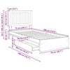 vidaXL Storage Bed Concrete Grey 75 x 190 cm Engineered Wood