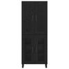 vidaXL Highboard Black Oak 69.5 x 34 x 180 cm Engineered Wood