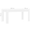 vidaXL Dining Table White 160x80x76 cm Engineered Wood