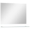 vidaXL Wall Mirror with Shelf 80x60 cm Tempered Glass