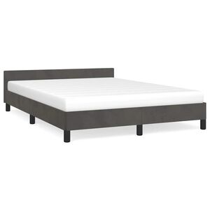 vidaXL Bed Frame without Mattress Dark Grey 135x190cm Double Velvet