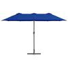 vidaXL Garden Parasol Azurblau 370 x 197 x 239 cm