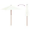 vidaXL Garden Parasol with Wooden Pole 150x200 cm Sand