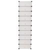 vidaXL Interlocking Shoe Organiser with 10 Compartments White