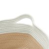 vidaXL Storage Basket Beige and White Ø40x25 cm Cotton