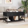 vidaXL Coffee Table Black Oak 100 x 55 x 48.5 cm Engineered Wood