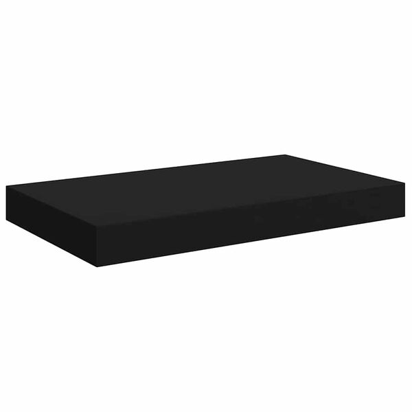 vidaXL Floating Wall Shelf Black 40x23x3.8 cm MDF