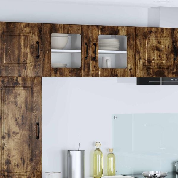 vidaXL Kitchen Cabinet 2 pcs Smoked Oak 40 x 31 x 40 cm