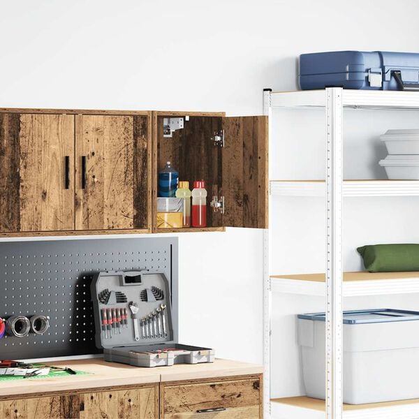 vidaXL Garage Wall Cabinet Old Wood Engineered Wood