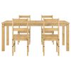 vidaXL 5 Piece Dining Set Panama Solid Wood Pine